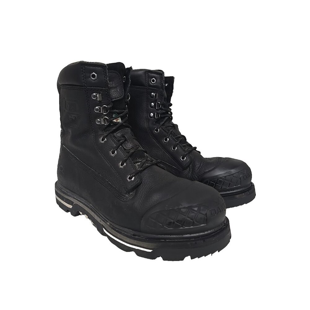 Dakota Men's 8" 529 Steel Toe Steel Plate Inj. Welt Work Boots Black Size 12M
